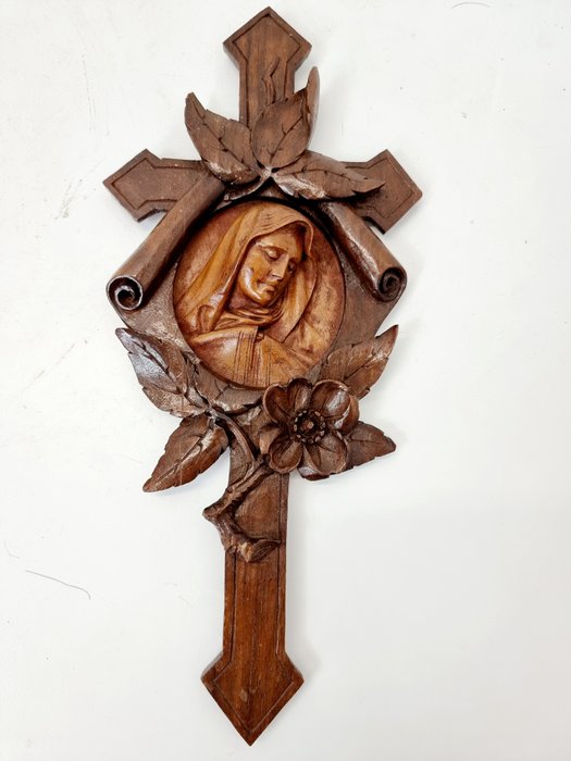 Talla, Sculpture of Holy Mary - 33 cm - Madera