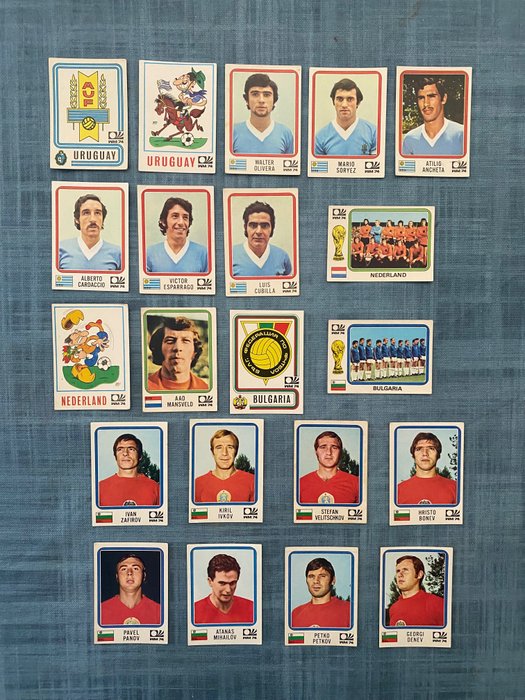 Panini - München 74 World Cup, WC München 74, All different - Including 2 emblems - 21 Loose stickers