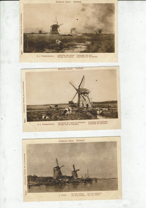 Nederländerna fantastiskt exceptionellt parti med 115 kort från olika holländska museer - Vykort (115) - 1900-1910