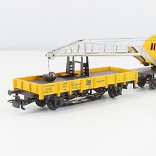 Märklin H0 – 46715 – Modeltrein goederenwagonset (1) – 2-delige goederenwagenset met 3-assige digitale kraan – Leonhard Weiss