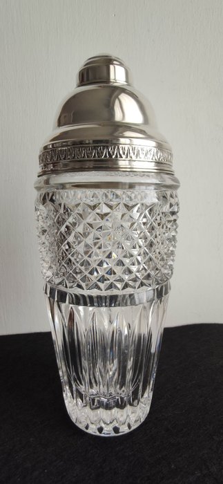 Italo Gori - Firenze - Cocktail-Shaker - .800 Silber, Kristall gegen Schliff