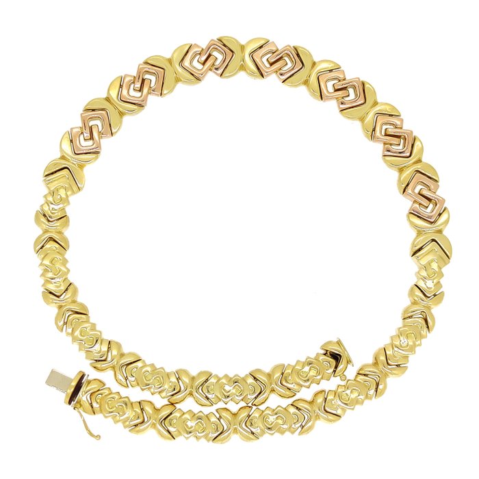 Halsketting - 18 karaat Geel goud, Roségoud