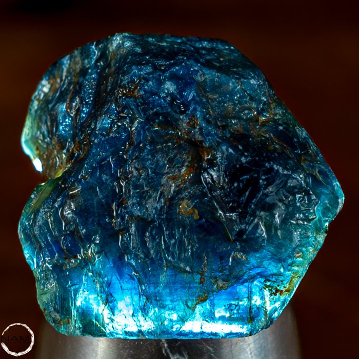 Cristal de safira azul escuro natural Não tratado / não aquecido, do Quênia - 88,3 ct- 17.66 g