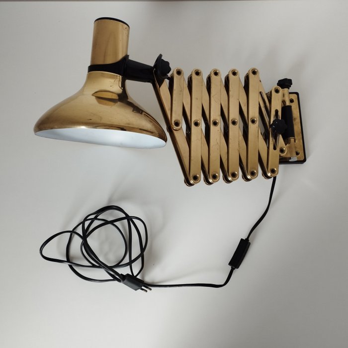 Scherenlampe - Vintage Scherenwandlampe - Metall
