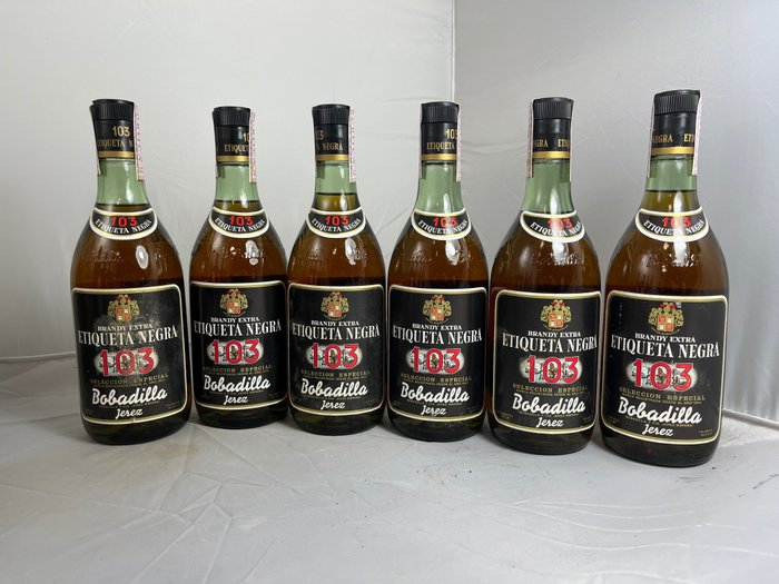 Bobadilla - 103 Etiqueta Negra  - b. 1970er Jahre - 0,75 Liter - 6 flaschen