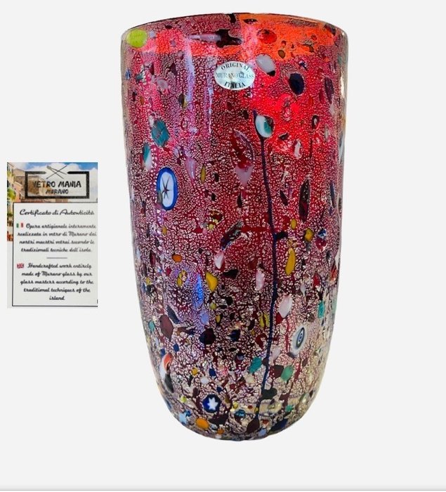 Filippo Maso - 花瓶  - 穆拉诺玻璃和千花海鼠
