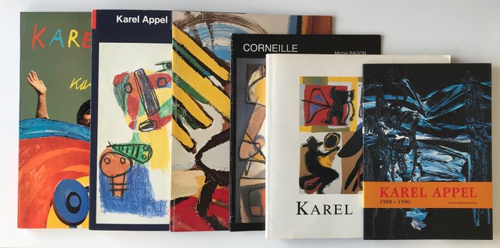 Karel Appel, Corneille - Lot met 6 Cobra boeken - 1971-1990