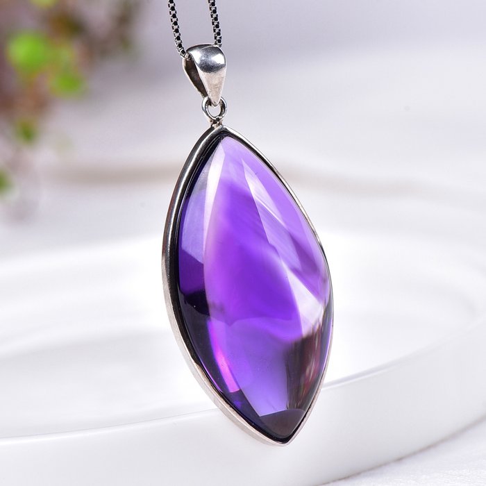 无底价 - 独特的紫水晶吊坠 - 天然珍品，仅此一件- 16.47 g