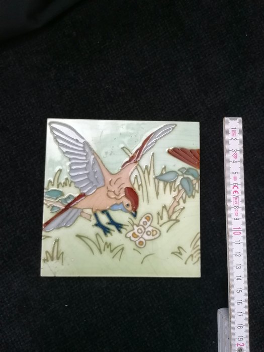 瓷磚 - 鳥 - Art nouveau - 新藝術風格 - 1900-1910 