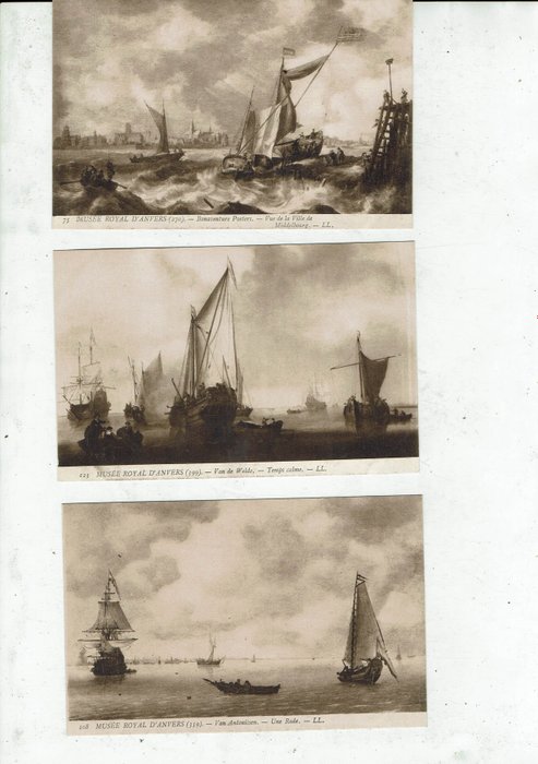 Bélgica Antuérpia lote excepcional de 161 cartas do Museu Real de Antuérpia - Postal (161) - 1910-1920