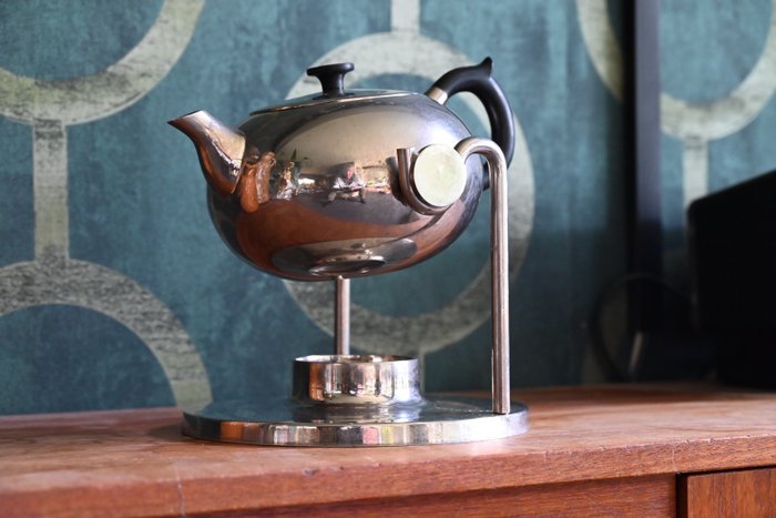 茶壶 - 带底座可倾斜茶壶 - 黄铜