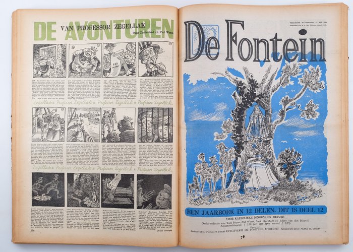 De Fontein - Strips en illustraties door Jan Wiegman en Piet Worm - 1 Buntning - 1947/1948