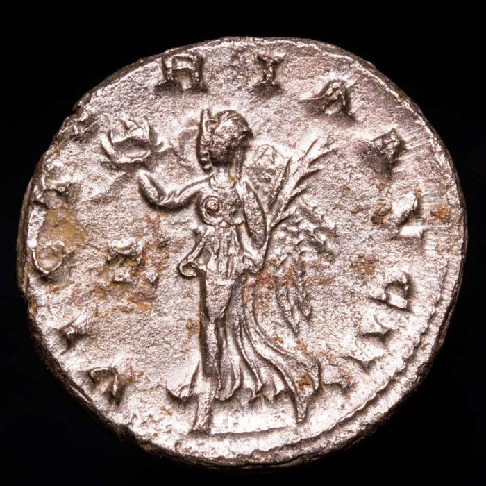 Imperio romano. Galieno (253-268 e. c.). Antoninianus Rome mint, 261 - 262 A.D. VICTORIA AVG III  (Sin Precio de Reserva)