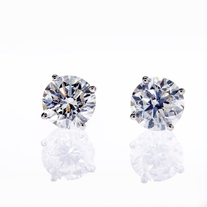 Sans Prix de Réserve - Boucles d'oreilles - 14 carats Or blanc -  1.94 tw. Diamant  (Naturelle) 