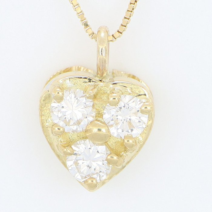 Ohne Mindestpreis - Halskette - 18 kt Gelbgold -  0.35 tw. Diamant  (Natürlich) 