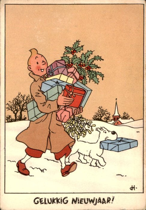 Fantasie, Neujahr - Postkarte (97) - 1900-1960