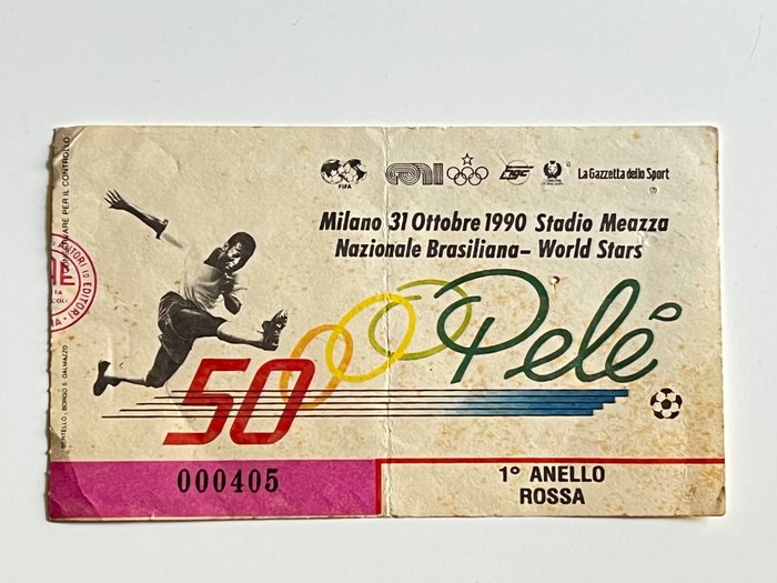 Pele 50th Birthday - 1990 - Ticket 