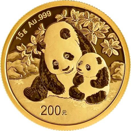 中国. 200 Yuan 15 gr 2024 - Panda