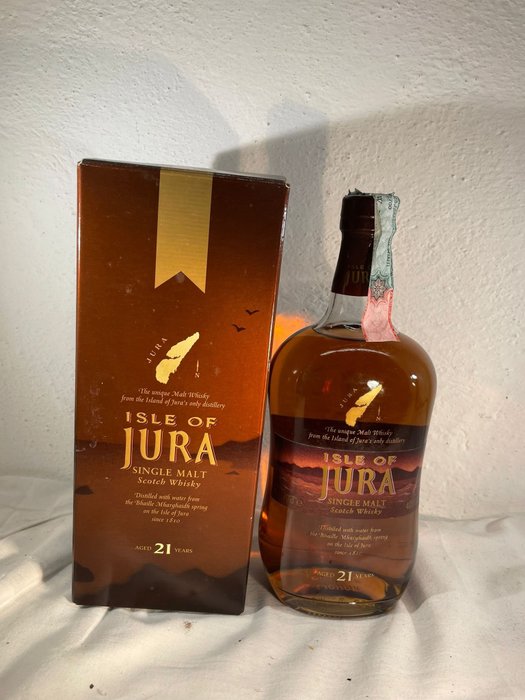 Isle of Jura 21 years old - Original bottling  - b. Lata 90. - 70cl