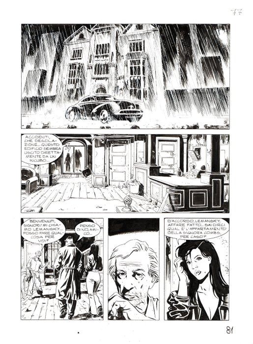 De Angelis, Roberto - 3 Original page - Nathan Never #211 - "Il mostro nell'ombra" - 2008