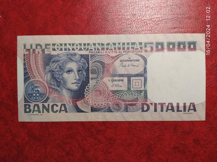 Itália. - 50.000 Lire 1980 - Gigante BI 79; Pick 107  (Sem preço de reserva)