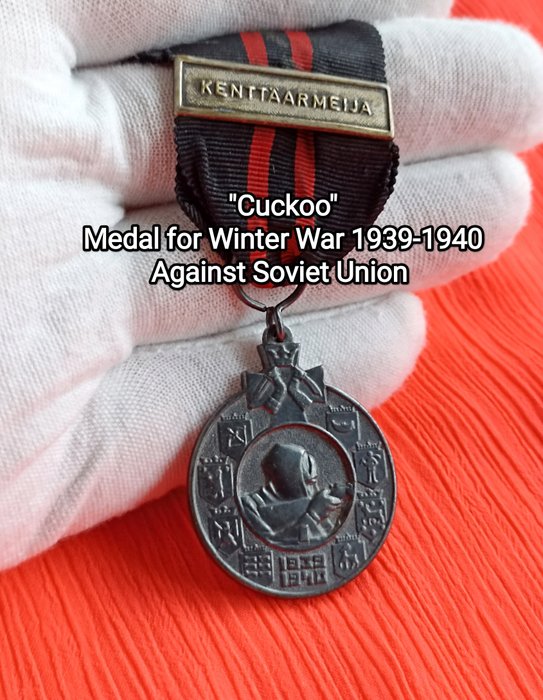Φινλανδία - Μετάλλιο - "For the Winter War  1939-1940"  (Cuckoo) with Swords - 1940