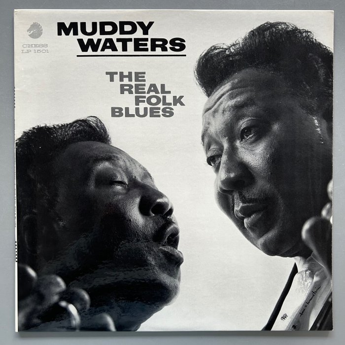穆迪‧瓦特斯/馬迪·沃特斯 - The Real Folk Blues (1st mono, black labels!) - 單張黑膠唱片 - 第1單聲道按壓 - 1966