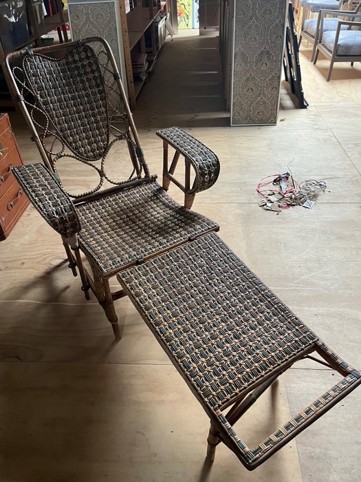 休息室椅 - 法式裝飾藝術休閒椅 - 藤竹