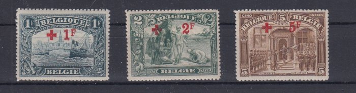比利时 1918 - 红十字 - OBP : 150/162
