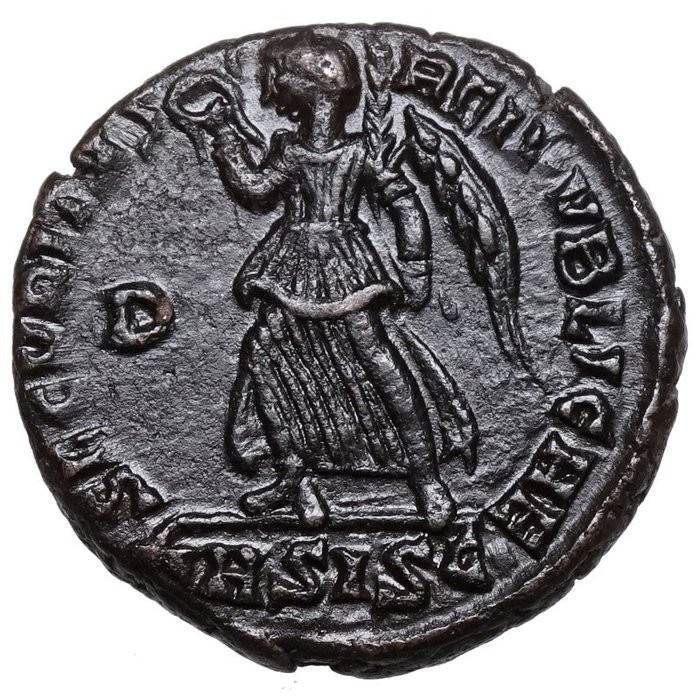 Römisches Reich. Gratian (367-383 n.u.Z.). Siscia, VICTORIA mit Kranz  (Ohne Mindestpreis)