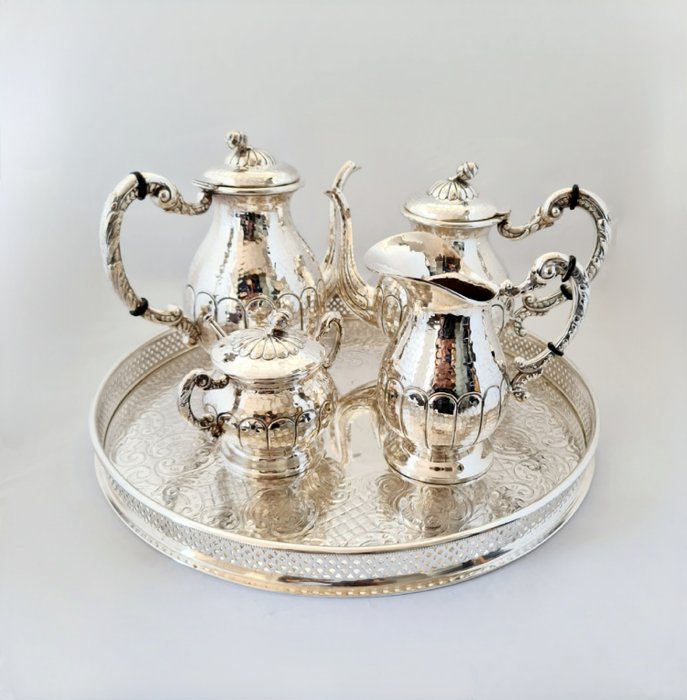 咖啡/茶杯具組 - Sophisticated And Elegant Antonio Alvarez Silver Plated Tea & Coffee Service - 鍍銀, 羊駝
