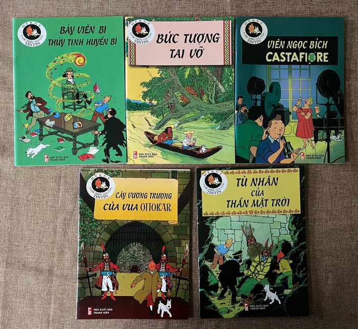 Tintin - 5 albums en Vietnamien - 5 Albumok