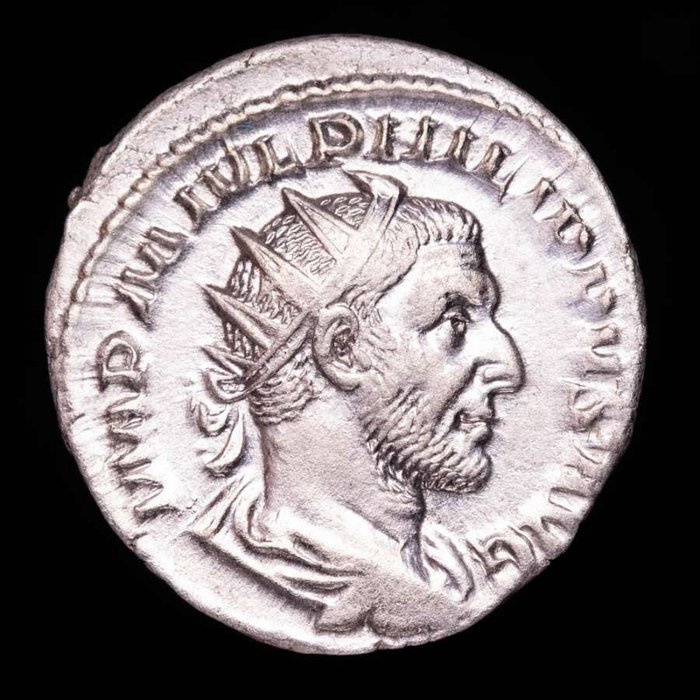 Cesarstwo Rzymskie. Philip I (AD 244-249). Antoninianus Rome mint. FIDES MILIT  (Bez ceny minimalnej
)