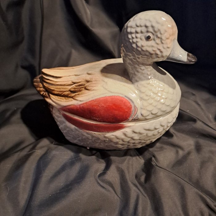 Kitchen container - Superb and rare earthenware - Very big Duck - Very big Duck - Michel Caugant -