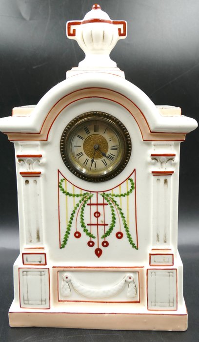 壁炉架时钟 -  新艺术风格 瓷 - 1900-1910