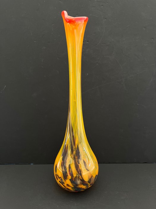 D'après Jean-Michel Operto - Vas -  Vasă mare soliflore din sticlă suflată / 30,5 cm  - Sticlă