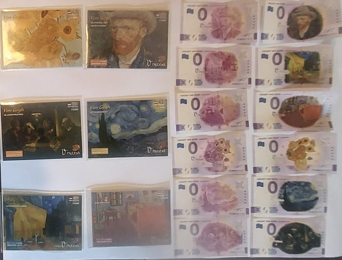 Nederländerna. O Euro Banknotes 2022 (18 banconote)  (Utan reservationspris)