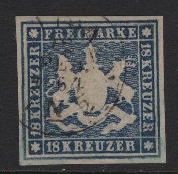 Württemberg 1859 - 18 kryssere - Michel 15