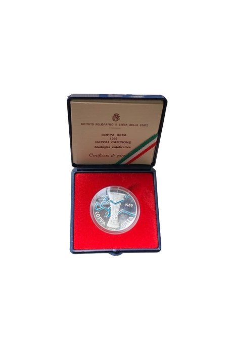 Silver commemorative medal 1989 Naples Uefa cup - 1989 - Medal 