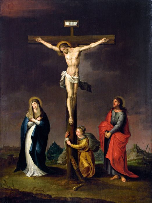 Scuola Fiamminga (XVII) - Crocifissione di Cristo