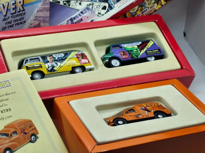 Corgi Toys 1:43 - Pienoismalliauto - Corgi Comic Classics Limited Edition 98965 und 98756 - Dan Dare EAGLE ja The Rover