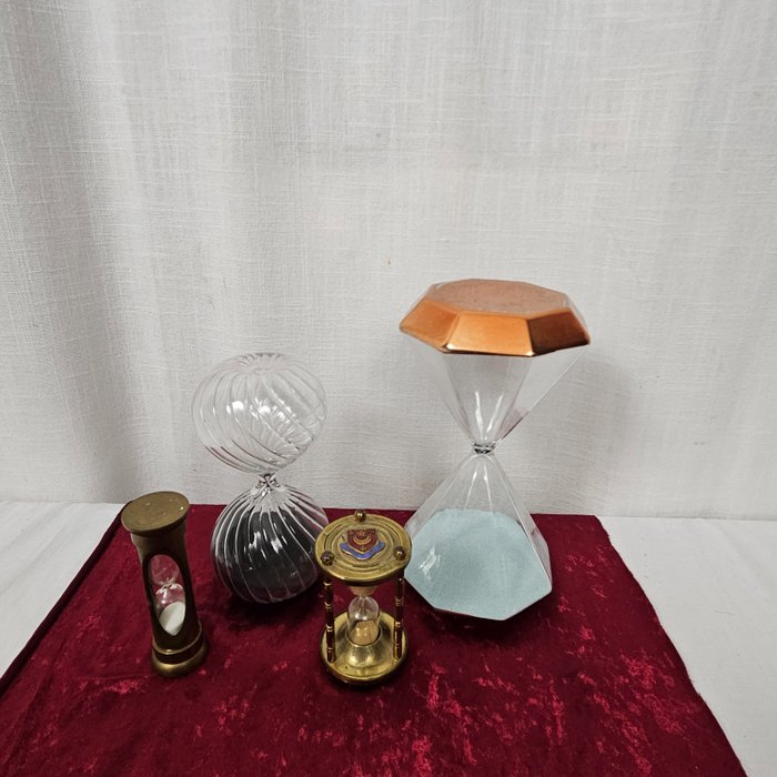 沙漏 (4) - 玻璃, 銅 - 1970-1980