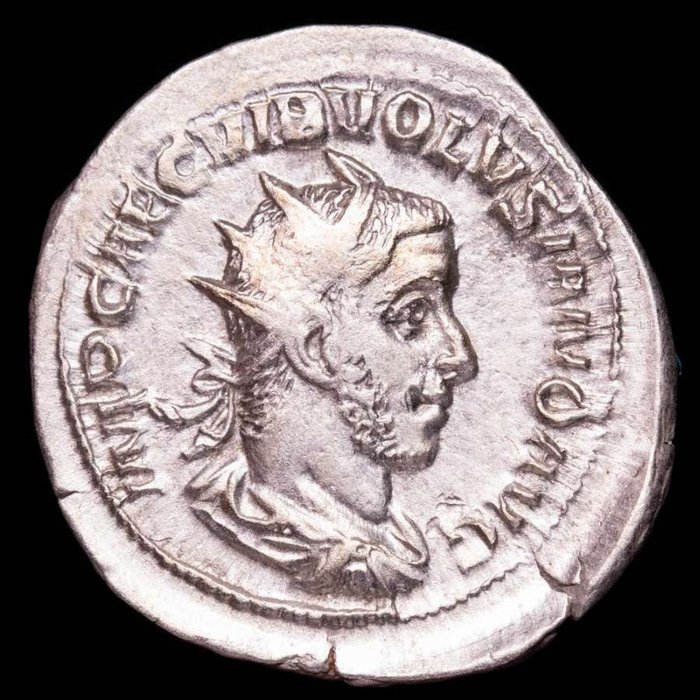 Impero romano. Volusian (AD 251-253). Antoninianus Rome mint, A.D. 253.  AEQVITAS AVGG  (Senza Prezzo di Riserva)