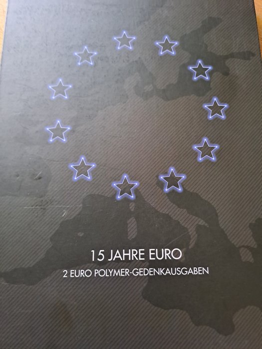 Eurooppa. 2 Euro ND "15 Jahre Euro - Polymer-Gedenkausgaben" (20 Münzen)  (Ei pohjahintaa)