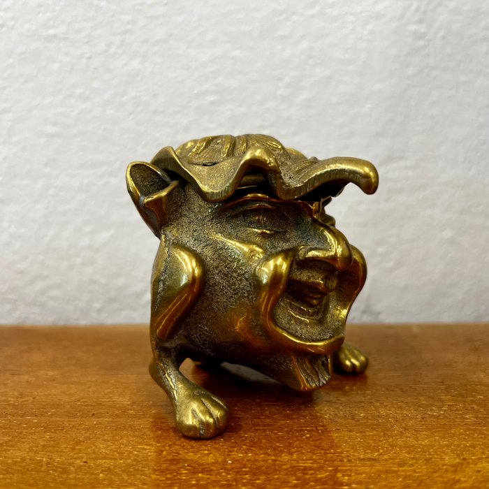 Blækhus - Anthropomorphic Devil Pen Stand Inkwell - Bronze
