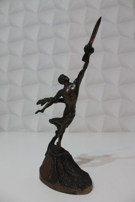 Estatueta - Escultura de bronze soviética "Caminho para as Estrelas", Espaço, URSS