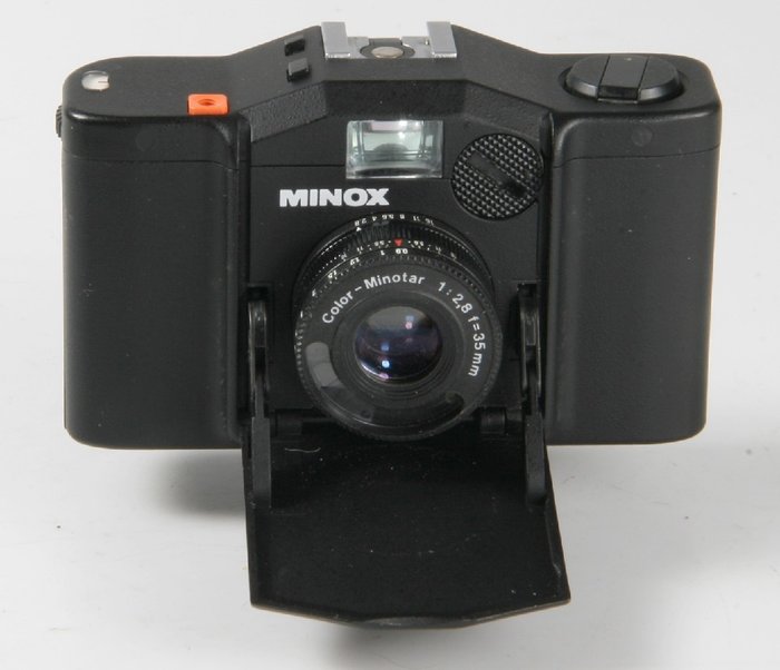 Minox 35GL + leren tas | Pienikokoinen analoginen kamera