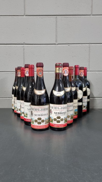 1964, 1973, 1990 Nebbiolo, 1996 x2, 1979, 1996, 1998 Nebbiolo D’Alba, 1965 Barbera, 1970 Grignolino - Piemonte - 12 Bottiglie (0,75 L)