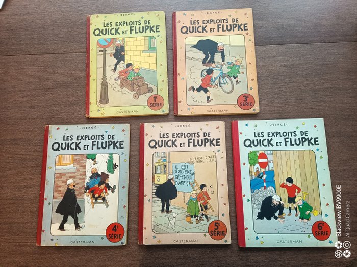 Quick et Flupke (Série couleur) - 5x C - 5 Album - Prima edizione - 1949/1954