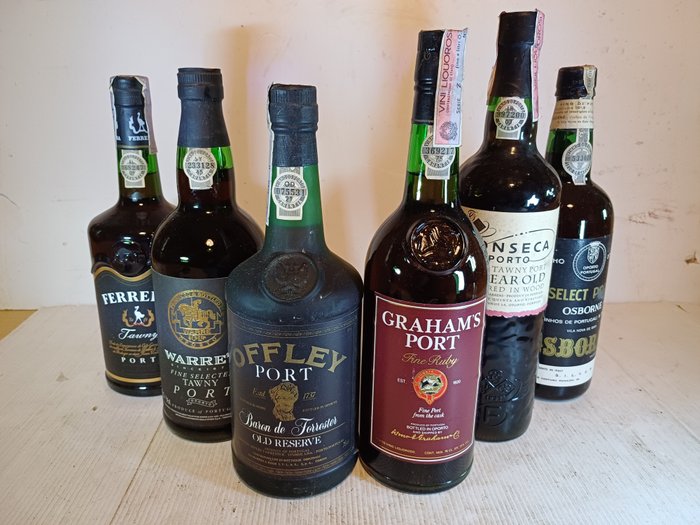 Port: Offley, Ferreira, Fonseca, Osborne, Grahams & Warre's - Douro - 6 Flasker  (0,75 l)